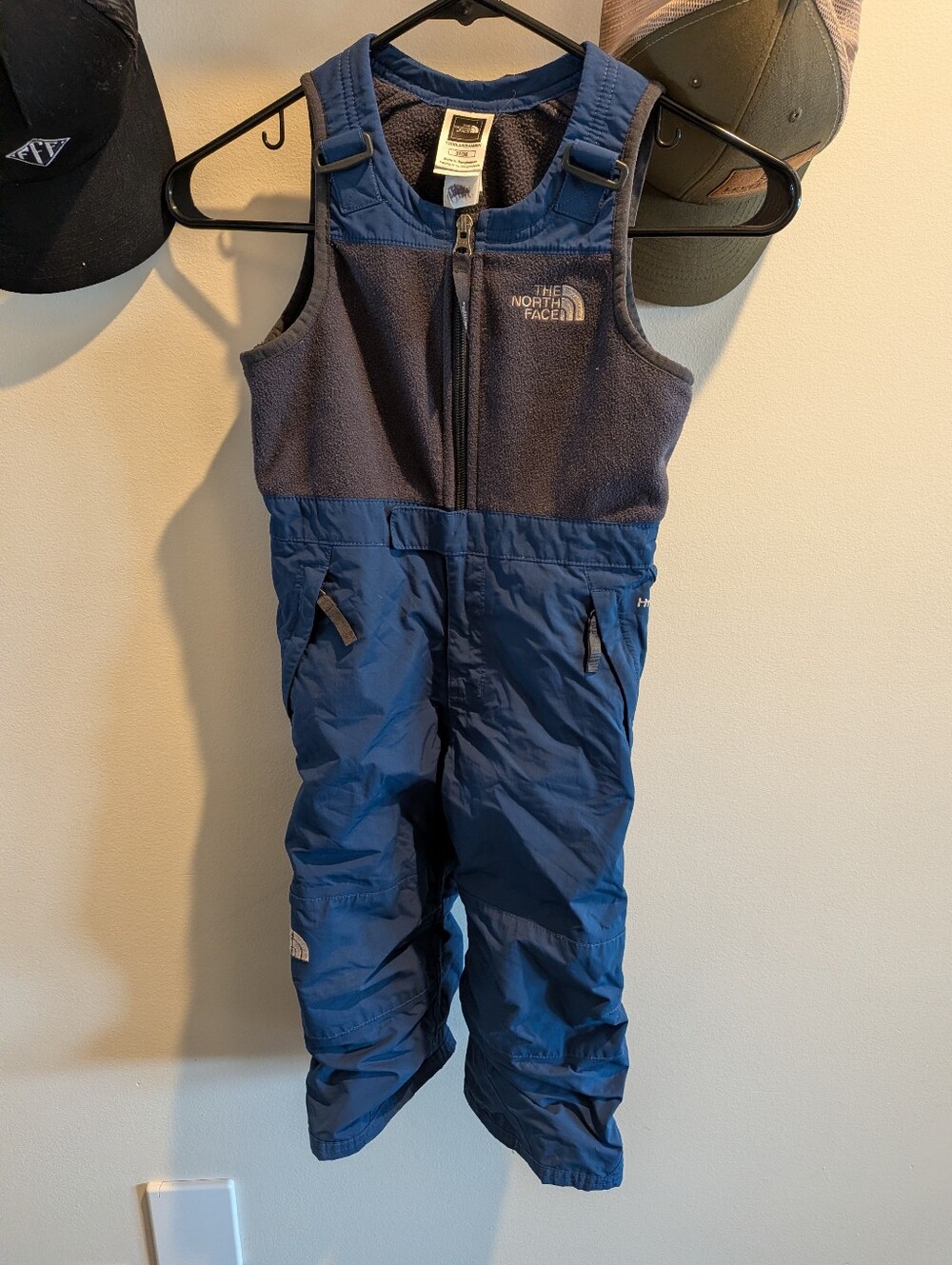 The North Face Navy Blue Kids Insulated Overalls